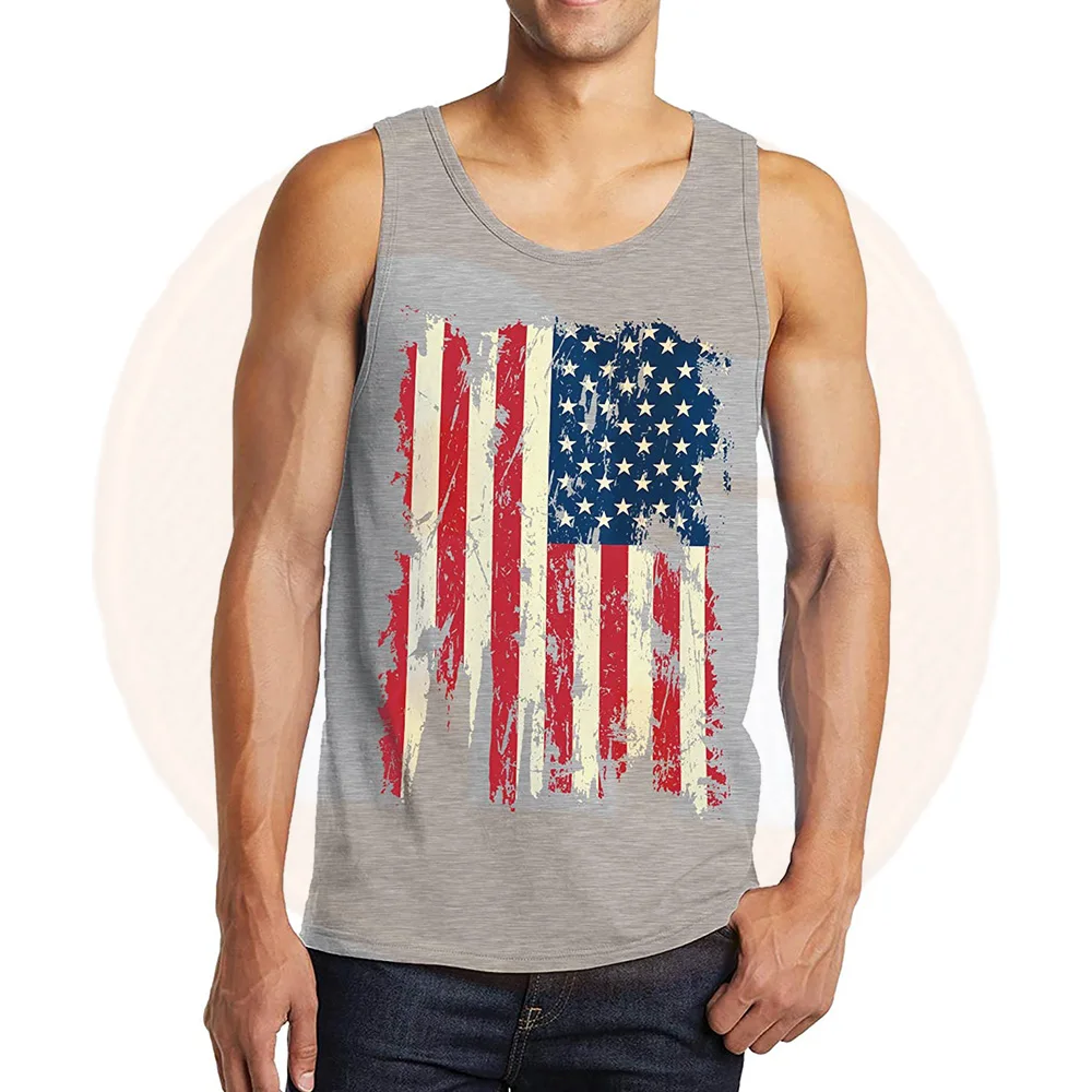 
High Quality Custom Design Tank Top Men Wholesale Summer Sport Running Gym Custom Tank Top Men 