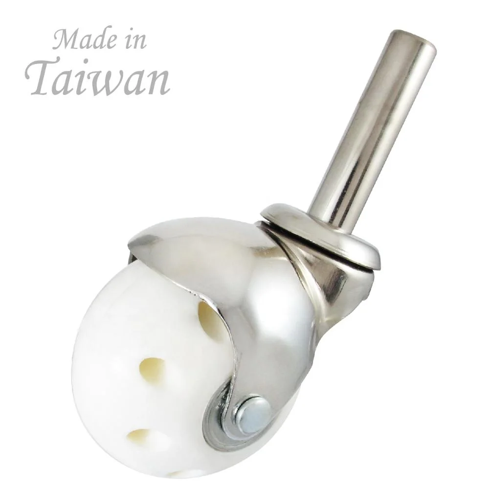 CCE Caster 58mm PP White Ball Bearings Furniture Rollers Wheels