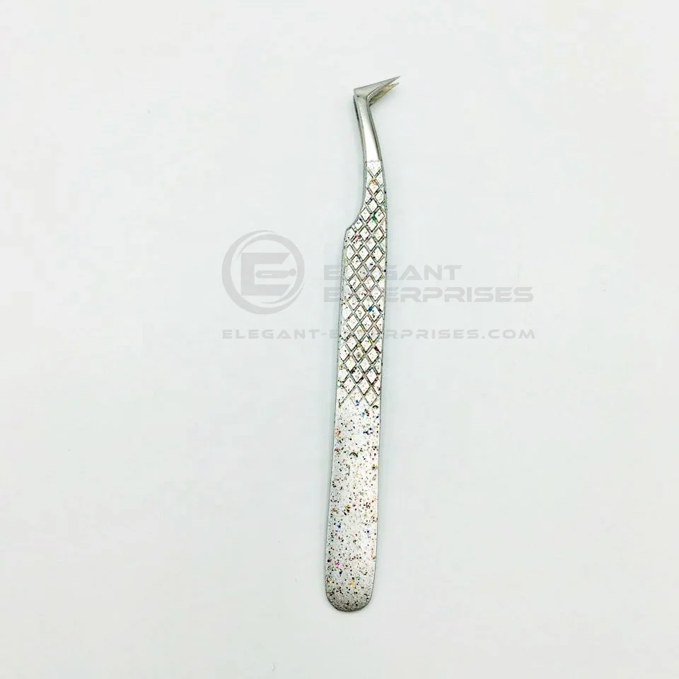 Блестящие туфли с бриллиантом Ручка L Тип русский объем Пинцет из нержавеющей стали пинцет для наращивания ресниц