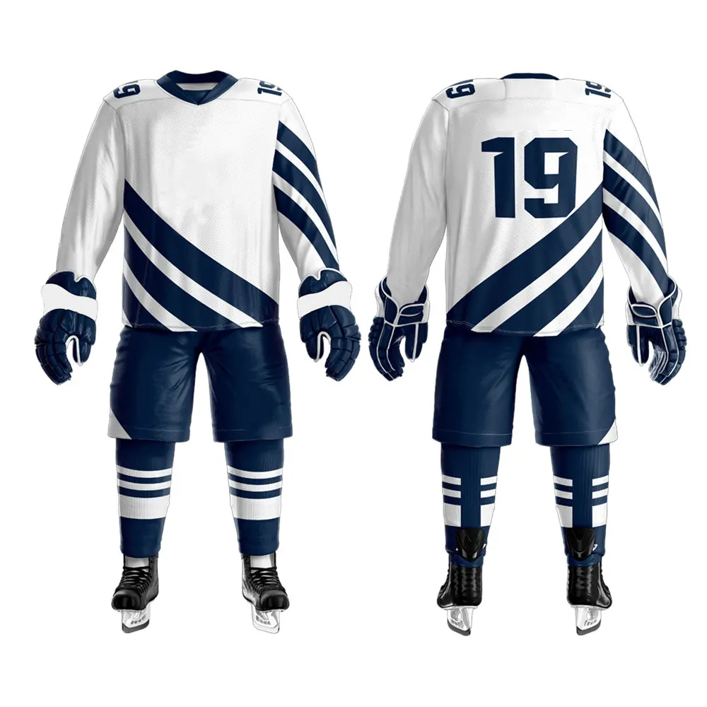 100% Polyester Team Breathable Field Hockey Jersey Men Sublimation Ice Hockey Uniform For unisex