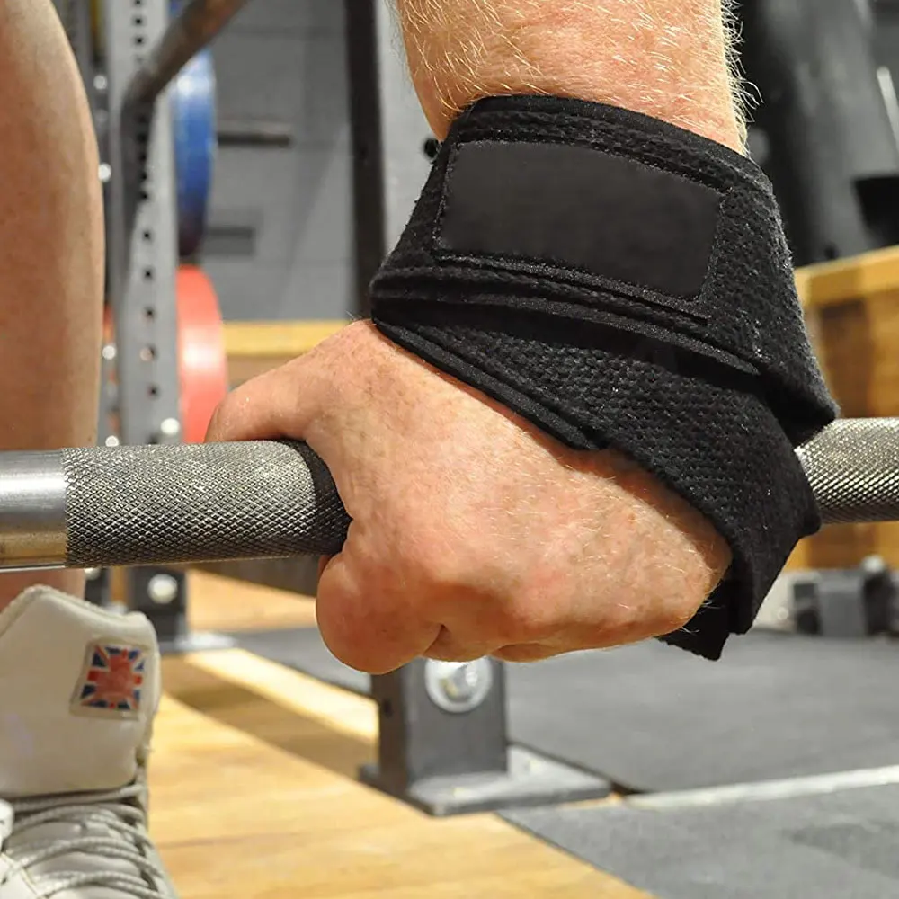 Custom Logo Figure 8 Weight Lifting Straps Gym Workout Gym Training Powerlifting Wrist Straps Figure 8 Straps