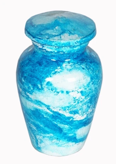 METAL KEEPSAKE URN for ASHES STONE FAMILY