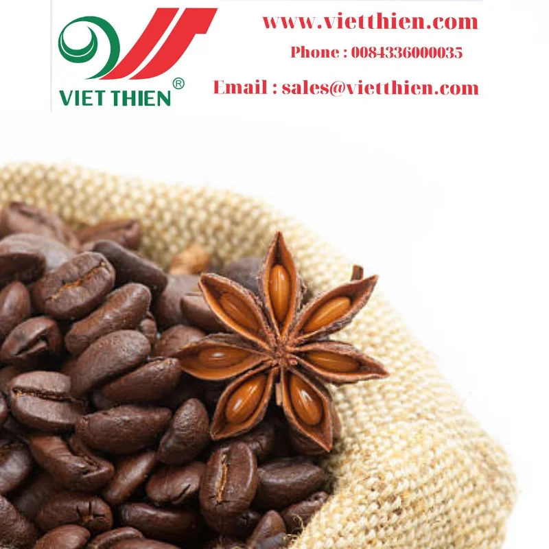 Raw coffee beans are screened for the best quality coffee beans with the most suitable price to ensure prestige