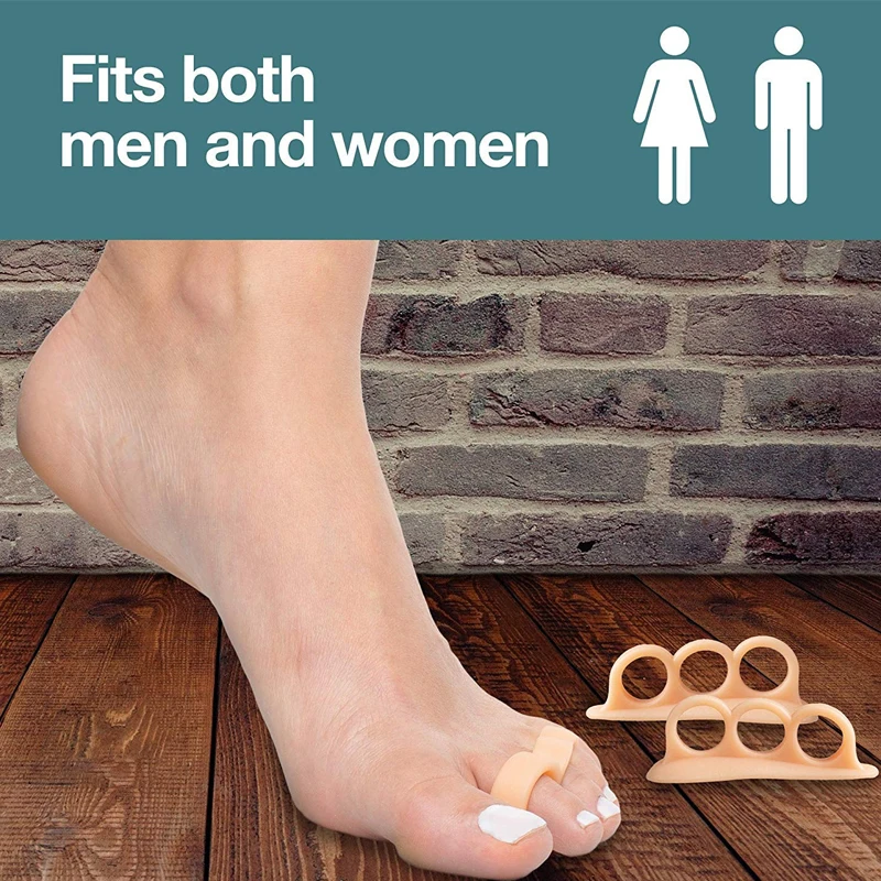 Toe Straightener and Corrector 4 Pack Soft Gel Crests Splints Reduce Foot Pain Prevent Overlap Flexible Foot care Treatment  S