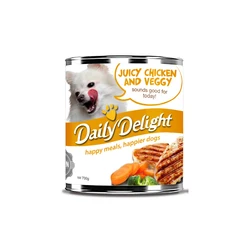 Healthy Choice Nutrition Meal Fresh Vegetables 700g Pet Can Juicy Chicken And Veggy Dog Food By Daily Delight Brand