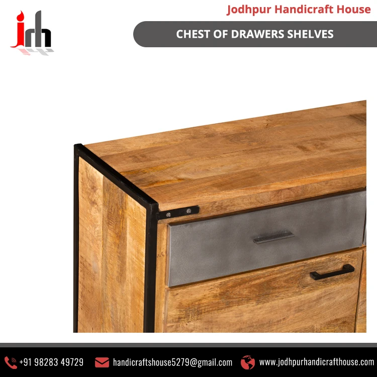 Huge Demand Wooden Material Chest of Drawers with 3 Doors/3 Drawers 3 Shelves