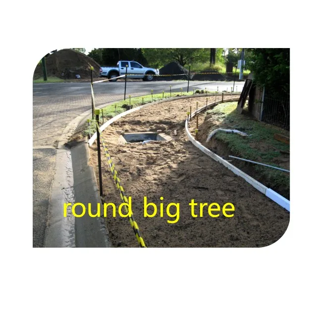 sidewalk gardening landscape stiff flex plastic formwork factory ODM concrete work curvy