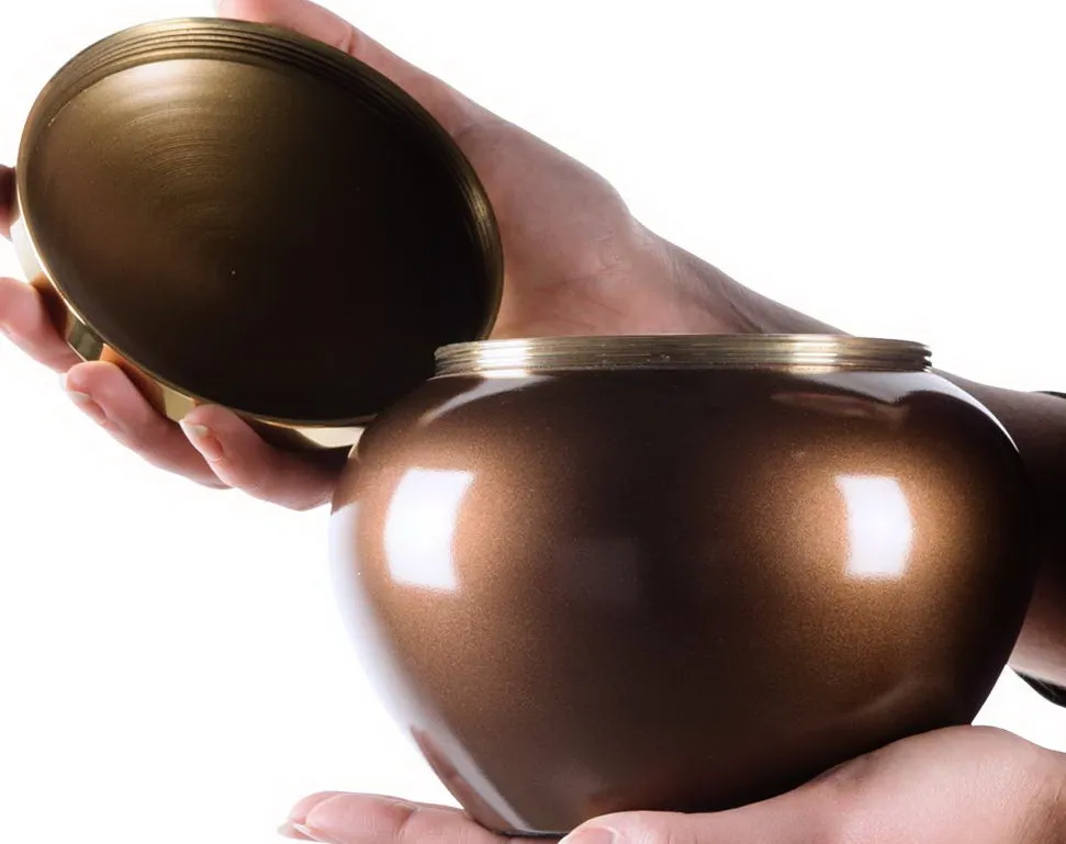 Faithful Classic Metal Pet Cremation Urns Lovely Paw Print Design Brass Memorial Funeral Urns Dogs Cats Ash Application Caskets