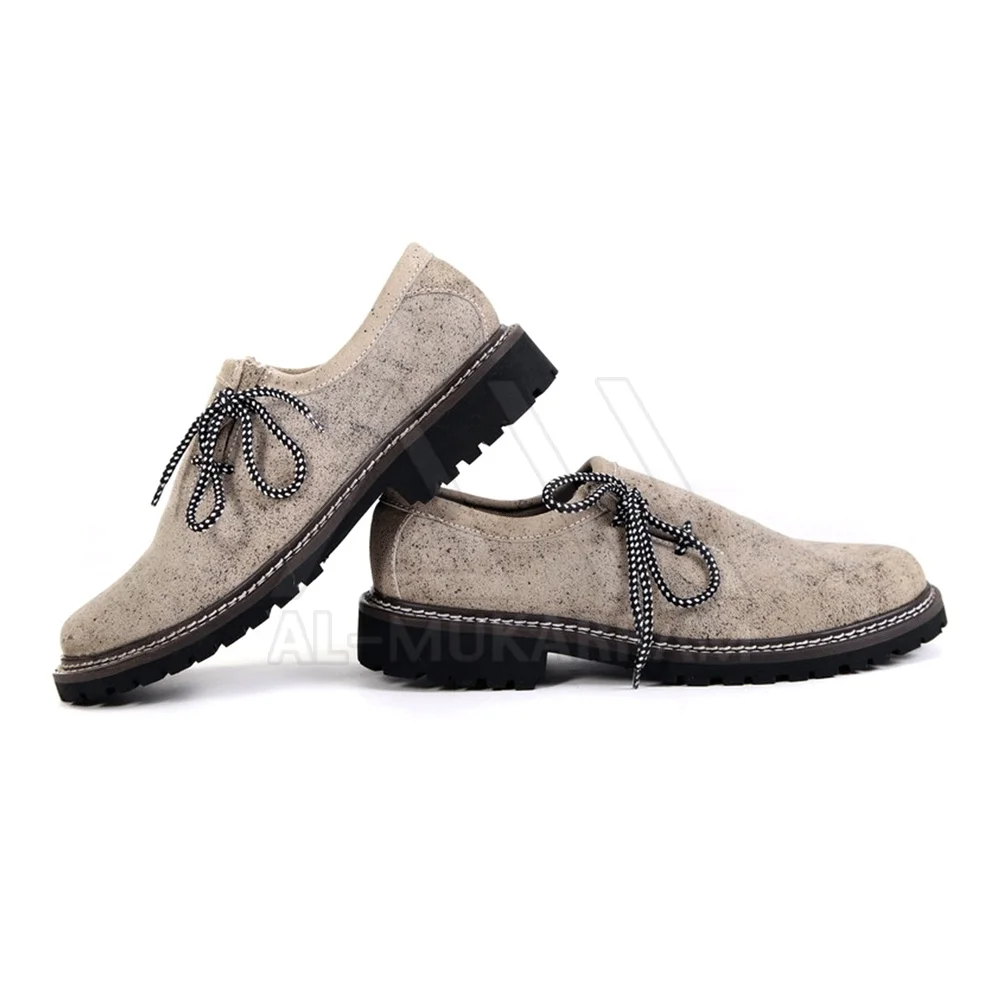 
Dark Brown Leather Bavarian Lederhosen Shoes For Men 