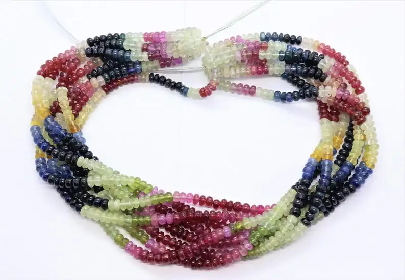 Многослойные сапфировые гладкие круглые плоские бусины 15 дюймов для изготовления ювелирных изделий