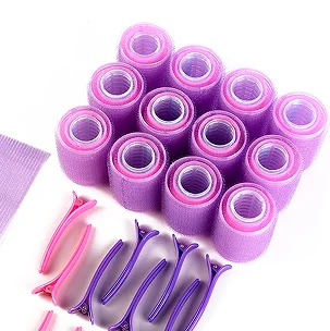 Self Hold Curlers Set,Salon Hair Curlers,DIY or hair salon curlers hair curler curling rod roller duck bill clips