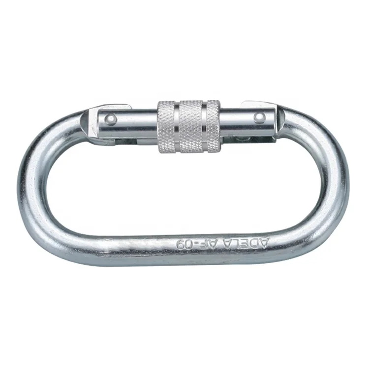 
ADELA CE certified steel screw lock carabiner 