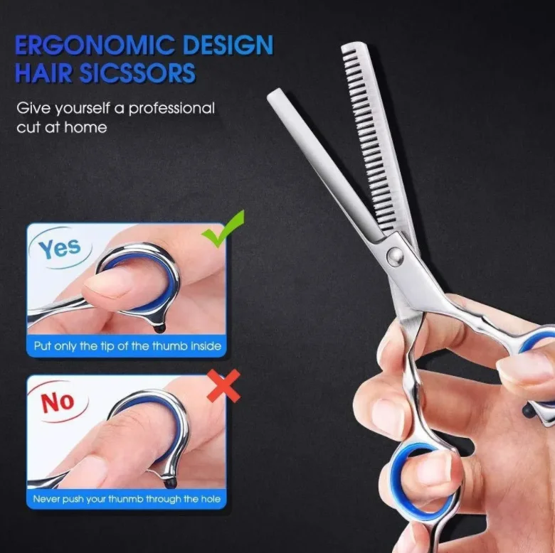 Набор ножниц из нержавеющей стали для стрижки волос, профессиональные салонные инструменты для филировки, 10 шт.
