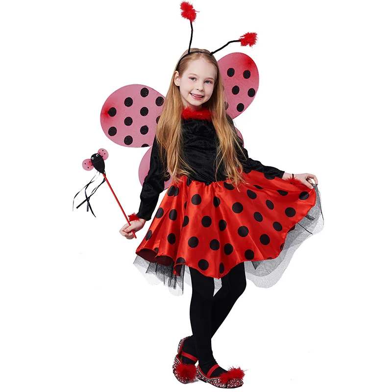  TV & Movie Costumes Girls Dress Kids Ladybug Bumble Bee Fancy Up Outfit Carnival Halloween