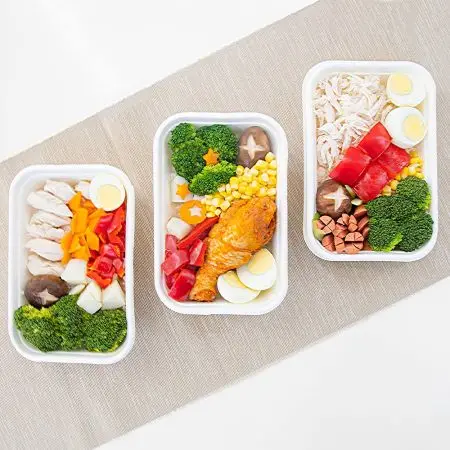 750ML Eco-friendly Biodegradable Disposable Bagasse Bento Lunch Box To Go Food Container for Meal