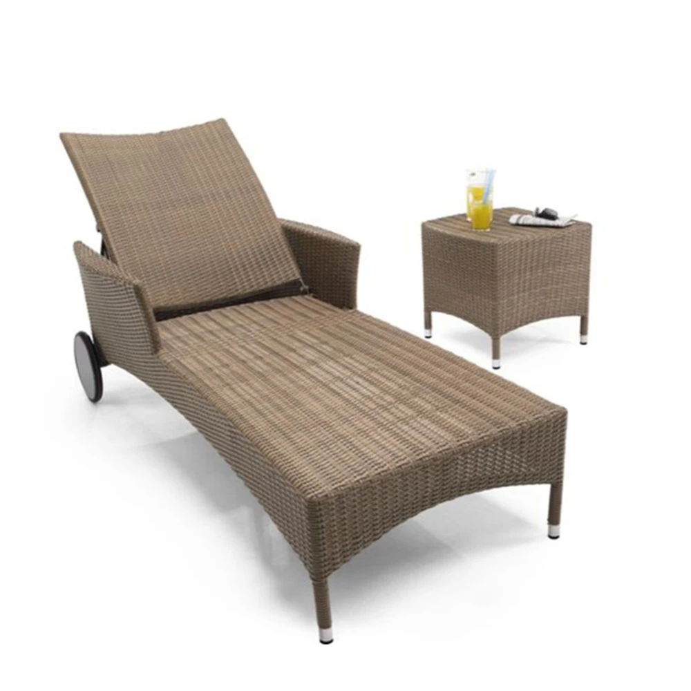 Sun Lounger Rattan Pool Beach Sunbed Garden Furniture Set Outdoor