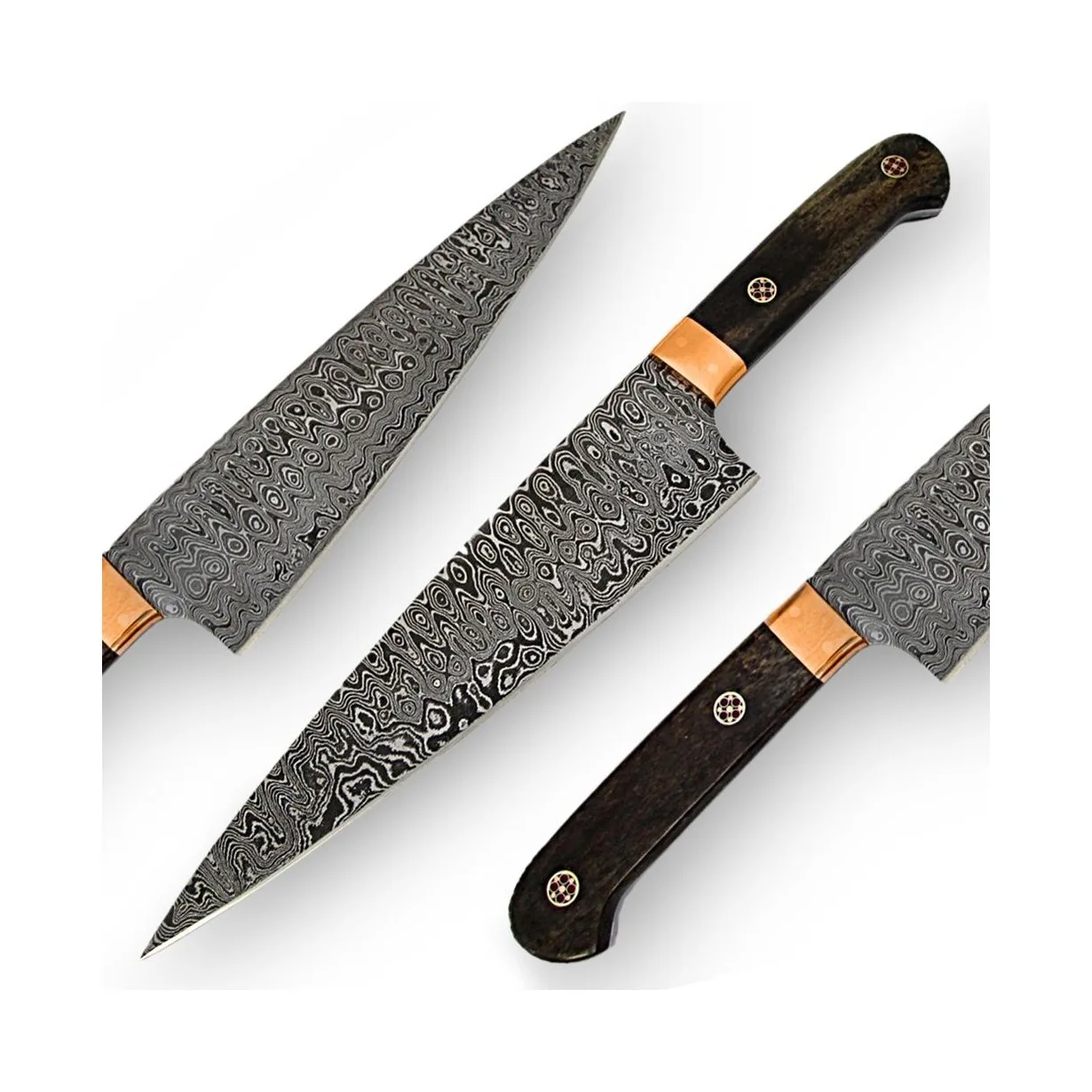 Профессиональный нож для мясника из дамасской стали