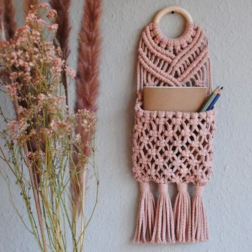 Wholesale Handmade Macrame Magazine Holder Book and Magazine Storage Buy Online From India