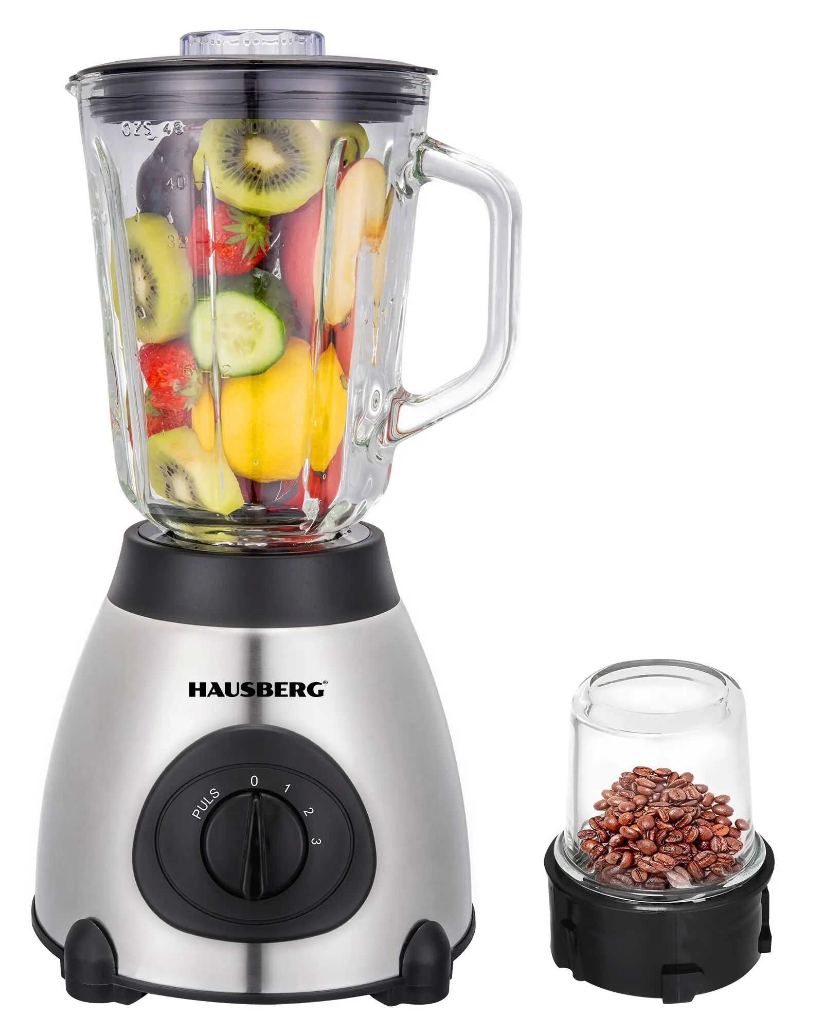 Stainless steel  body 1.5L glass BLENDER with GRINDER of 600W