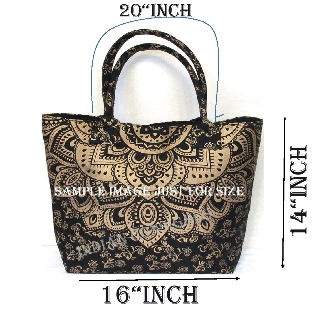 Cotton Beautiful Bohemian Ethnic Art Handbag Ladies Fashionable Purse Zipper Button Closures Two Shoulder Throw Chain