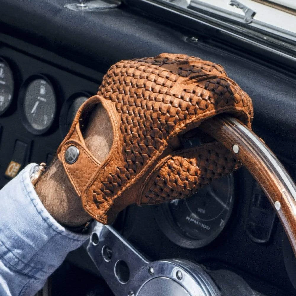 Элегантные ультрамягкие кожаные перчатки для вождения на полпальца