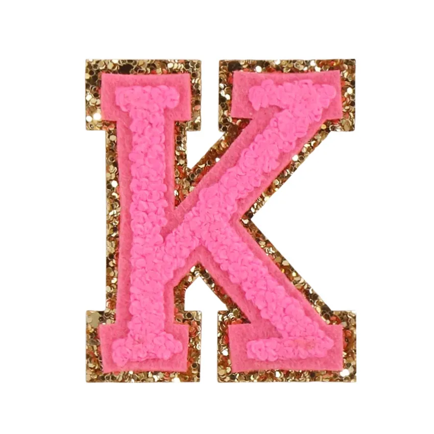 custom embroidered chenille varsity letter iron on patches