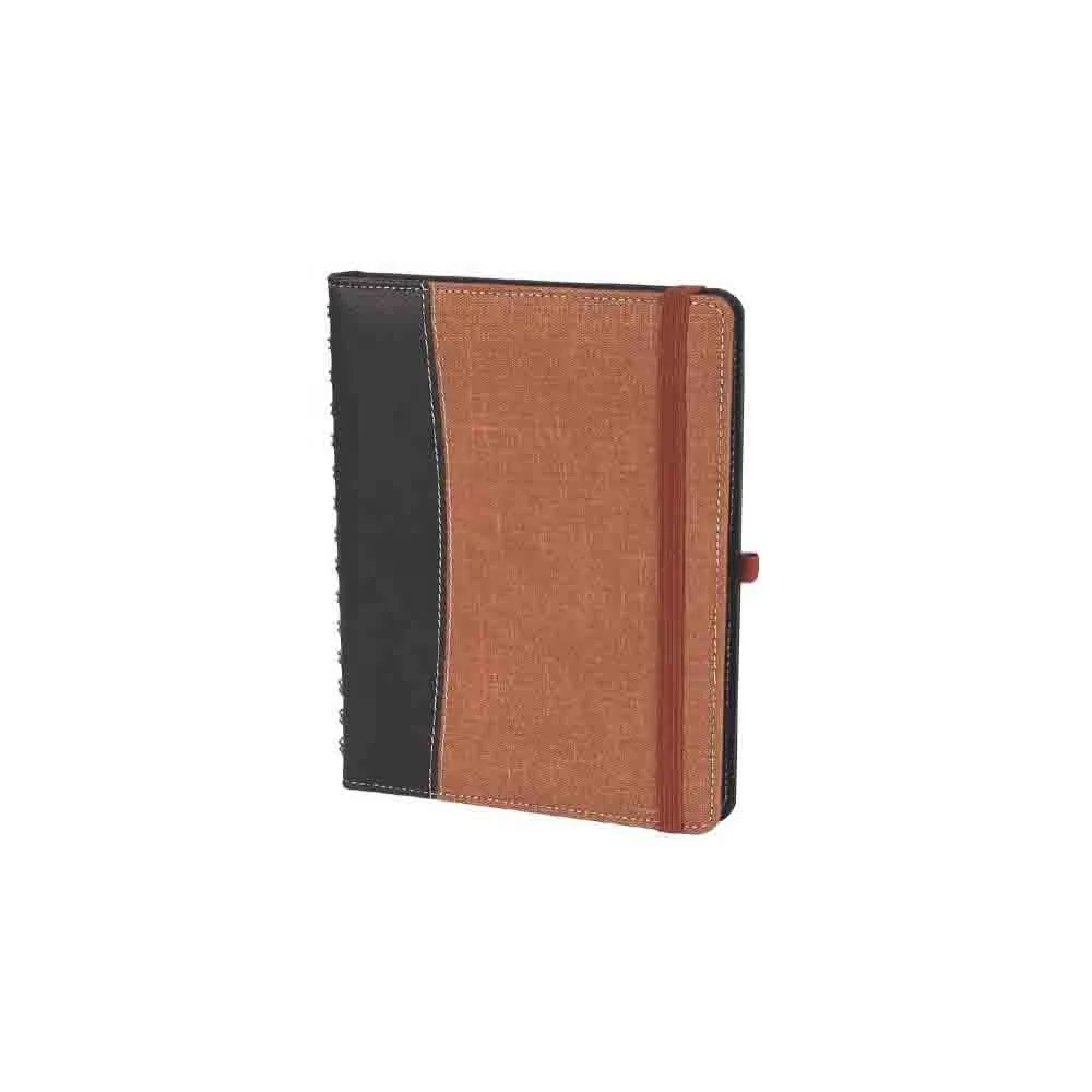 Saddle Stitch Zipped Journal Notebook agenda Planners and diary leaf cover book with lock notebook leather Other office supplies