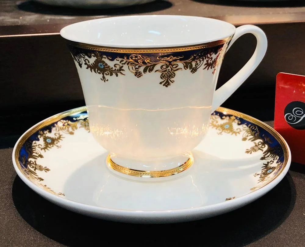 new design bone china  6pcs cup&saucer sets