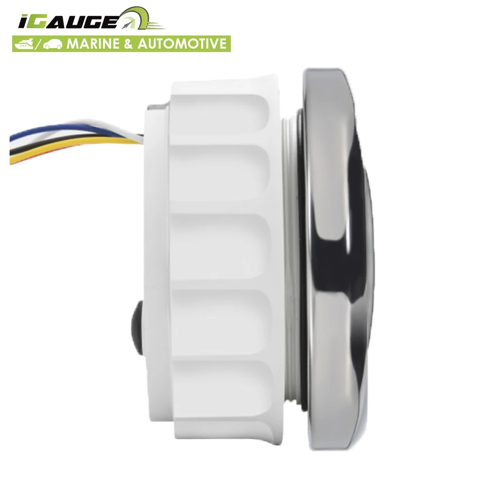 85mm electrical 60 RPM white face red LED tachometer with hour meter for