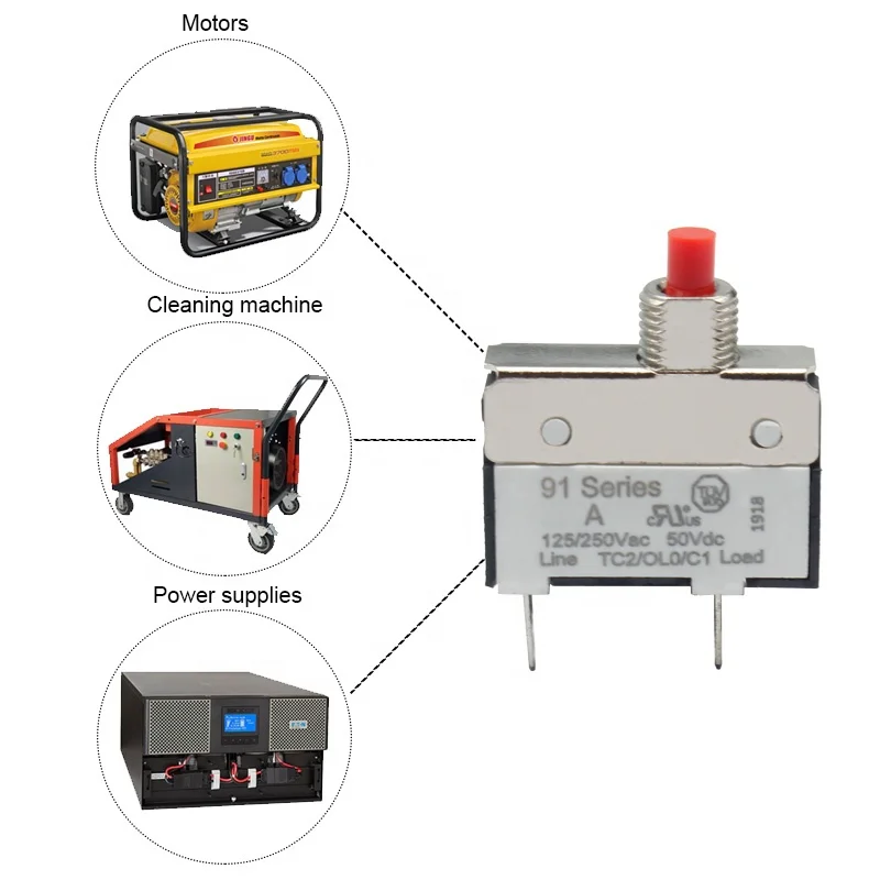 Kuoyuh 91 series 0.5 A dyson spare parts   metal nut reset switch electronic circuit breaker