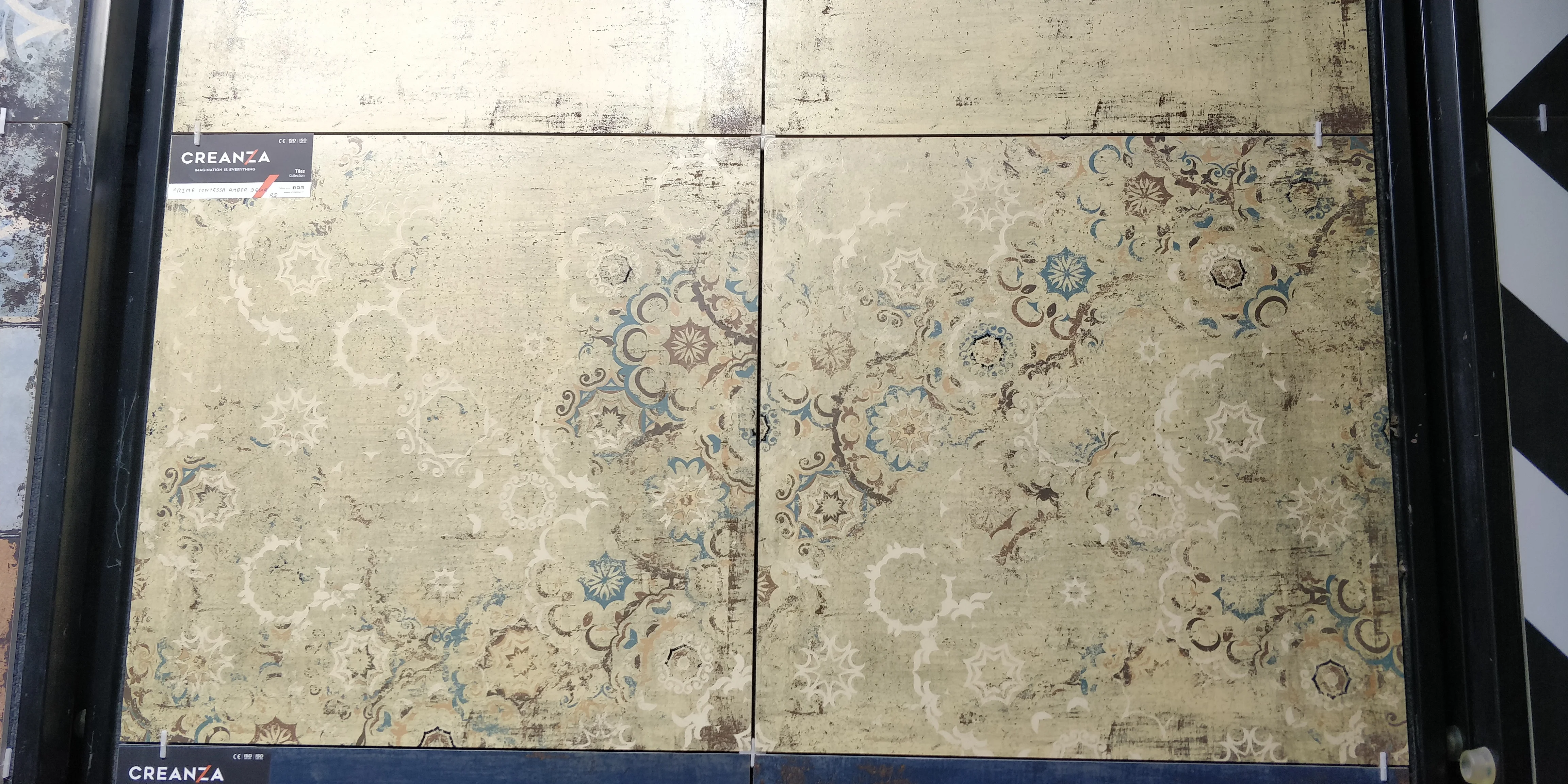 home decor rustic surface anti slip porcelain moroccan design floor and wall tiles in wooden frame 600x600mm