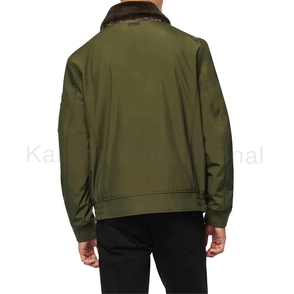 
Fur Shearling Collar Down Jacket Green Coat Men Women 