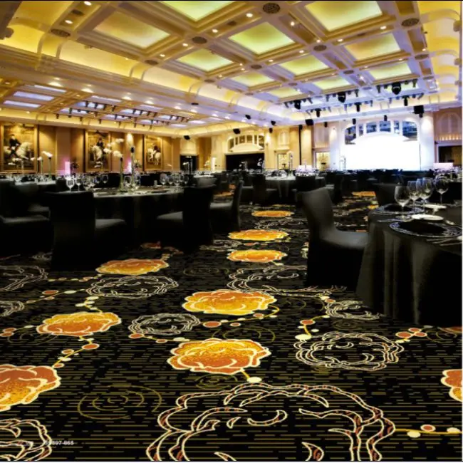 100%Nylon  floor Printed Carpet hotel carpets