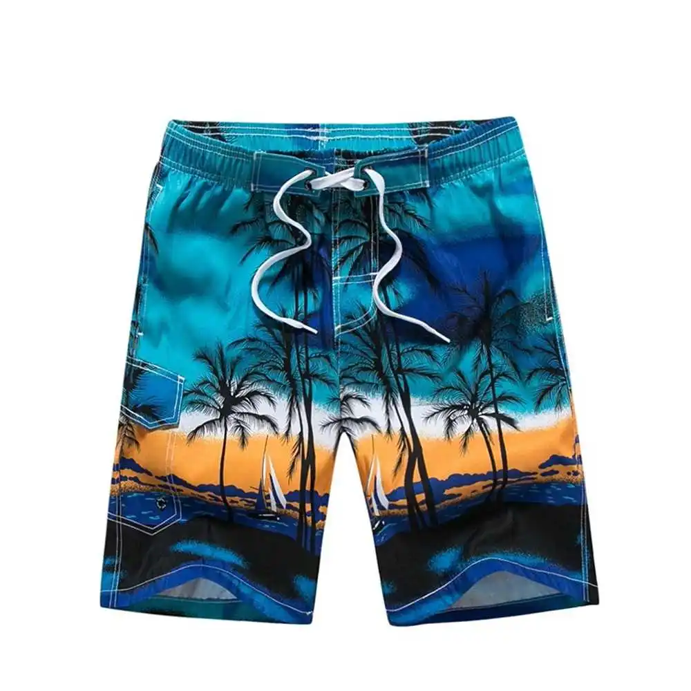  Шорты мужские из 100% полиэстера пляжная одежда синего цвета шорты с личным логотипом