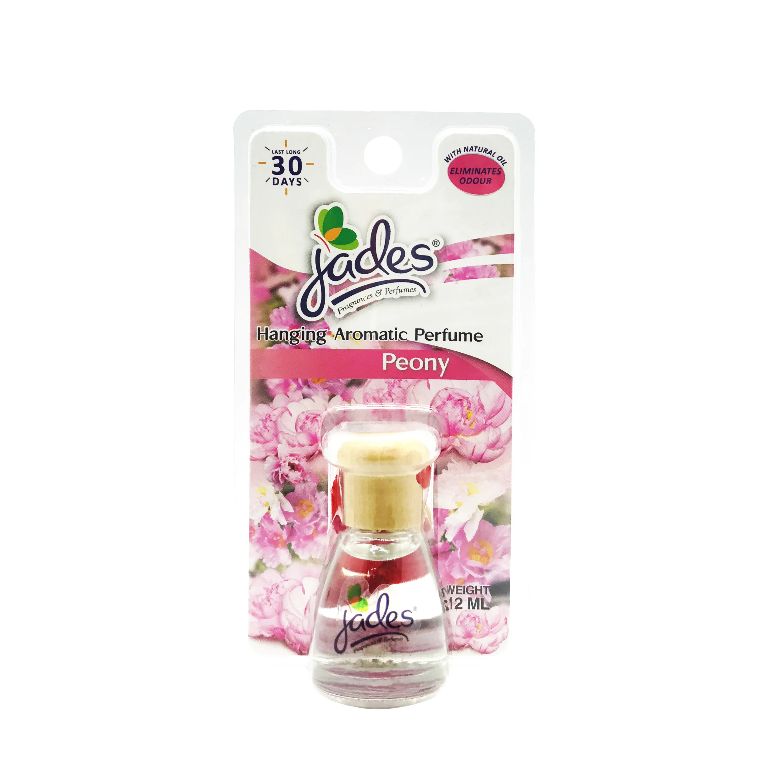 Car Air Freshener Hanging Aroma Perfume 12ml Jades - Lavender / Peach / Aqua Flora / Grapefruit / Lychee / Japanese Melon / Berr