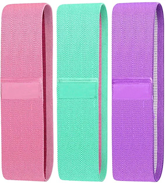wholesale Women Hip Strength Training Fabric Booty Exercise Bands Home Fitness Hip Circle Wide Anti Slip Fabric Resistance Bands