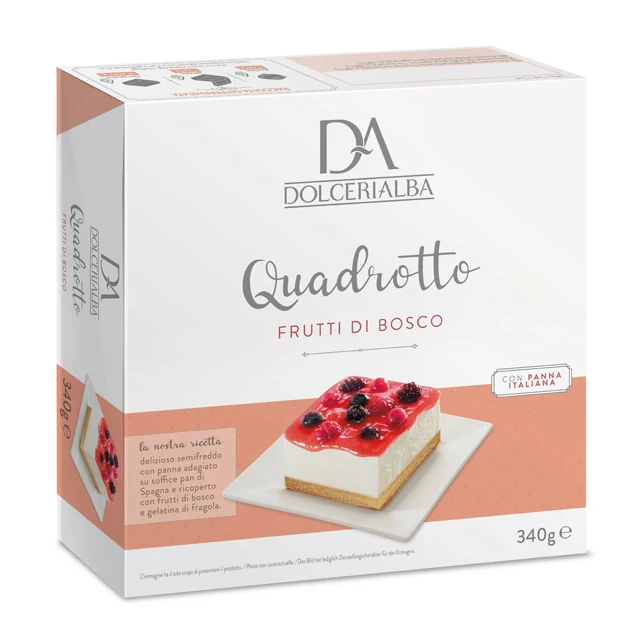 
High Quality Made in Italy Wild Berries Dessert 4 Individual Portions (85g/3oz each) for Supermarkets 340g/11,99oz 
