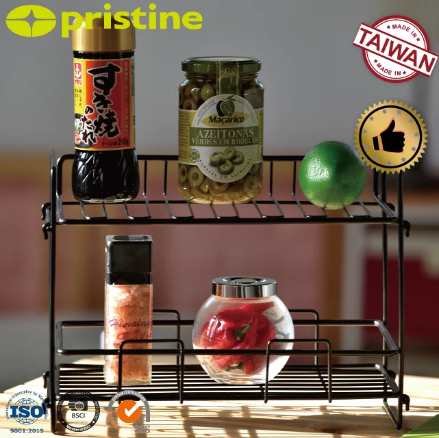 Best OEM Shelf Functional Holder Rack Spice Racks Holder Stand Storage Kitchen Metal Wholesale Taiwan Manufacturer Home 300 Pcs