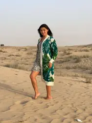 Женский длинный вязаный кардиган Monsterra, розовая одежда, 2021