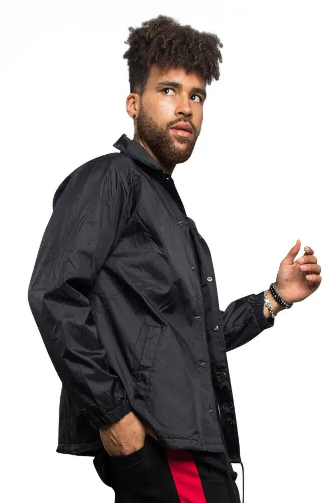 custom embroidered windbreakers lightweight waterproof coaches jackets custom nylon rain custom jacket