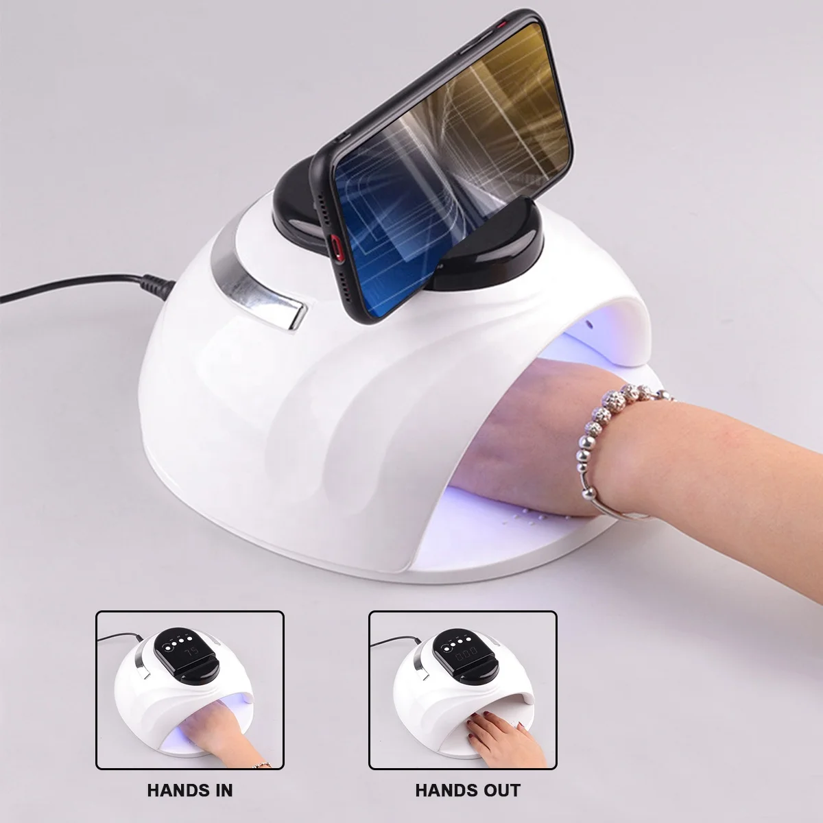 Dropshipping Multi Funktion Flexible Phototherapy Tech  Portable  Rechargeable  Phone Holder Uv Led Gel Kit Cure  Nail Lamp