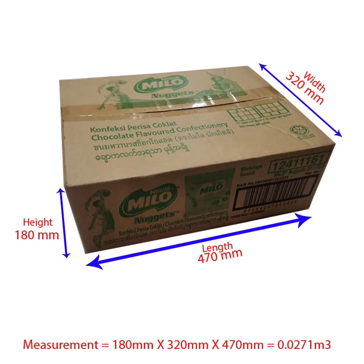 [Малайзия] Быстрая доставка + сертифицированные Халяльные самородки Milo (30X36 г/коробка)