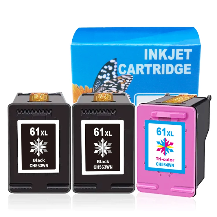 Uniplus 61 61XL CH563WN CH564WN Black Color Printer Ink jet Cartridge for HP Deskjet