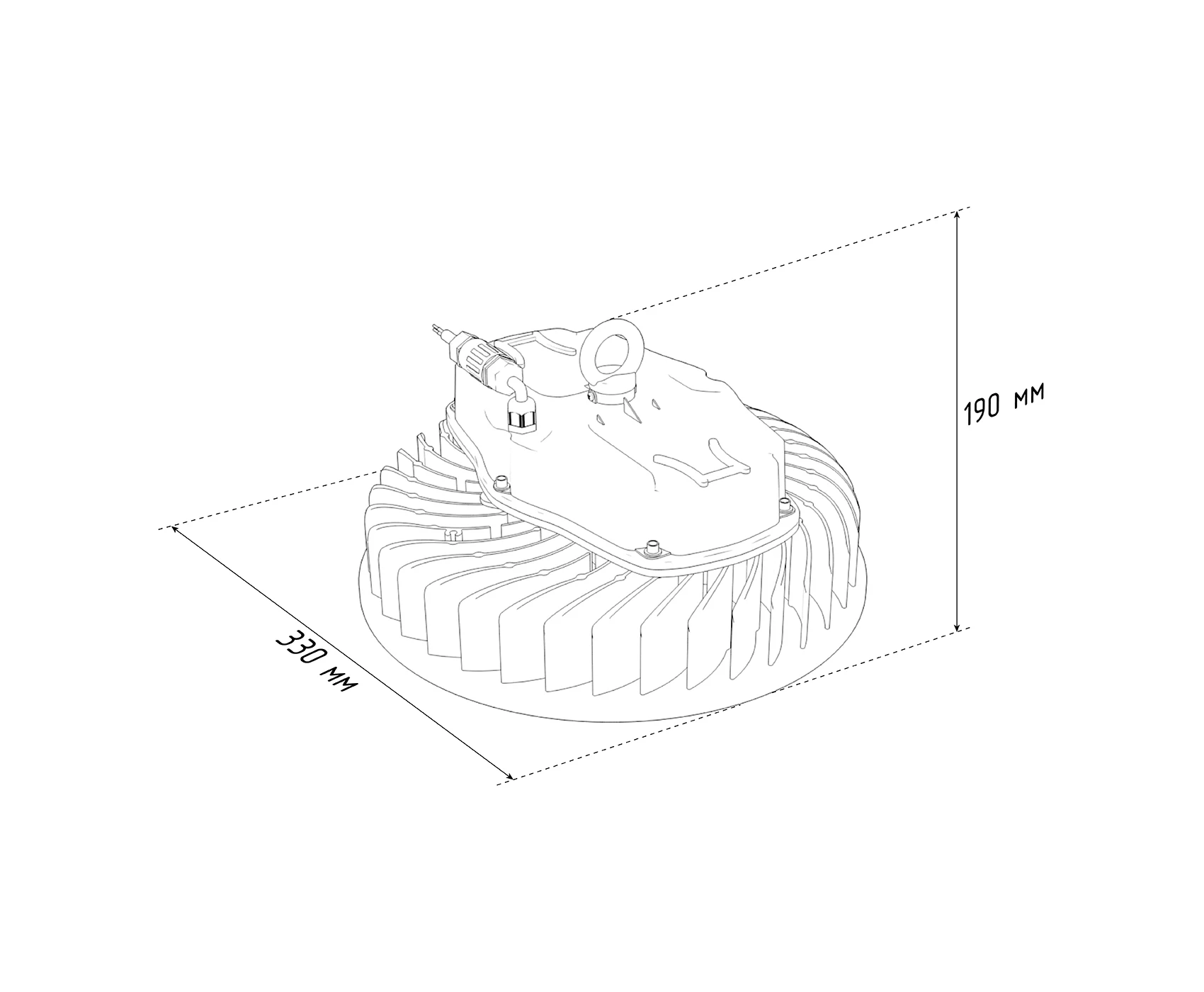 
Commercial LED Lamp ECOLED-240W-G60-K2 RING, 28270 Lm, LED Canopy Light Gas Station Warehouse Led Light 