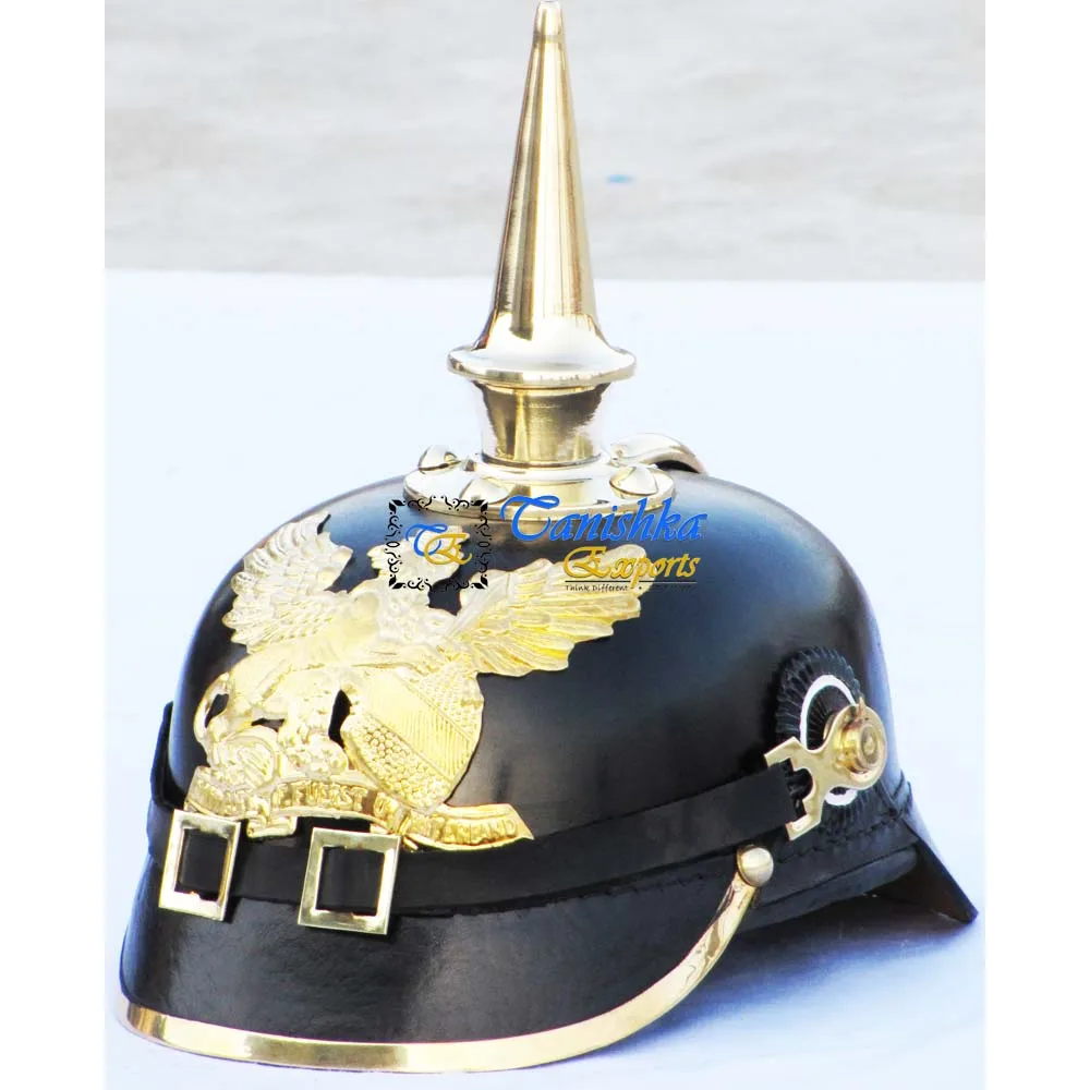 Кожаный шлем Pickelhaube, немецкий Баден шлем, прусский шлем