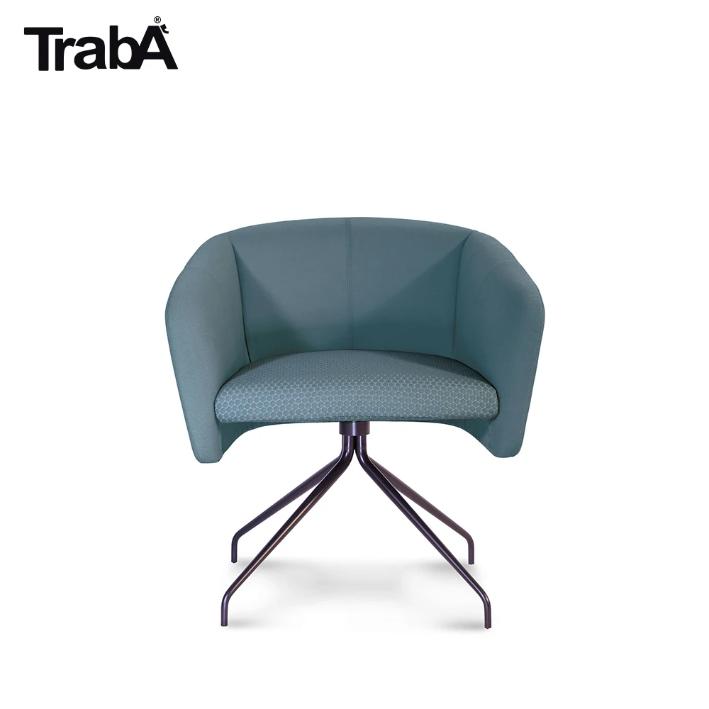 High Quality Office Armchair swivel metal frame fabric eco leather