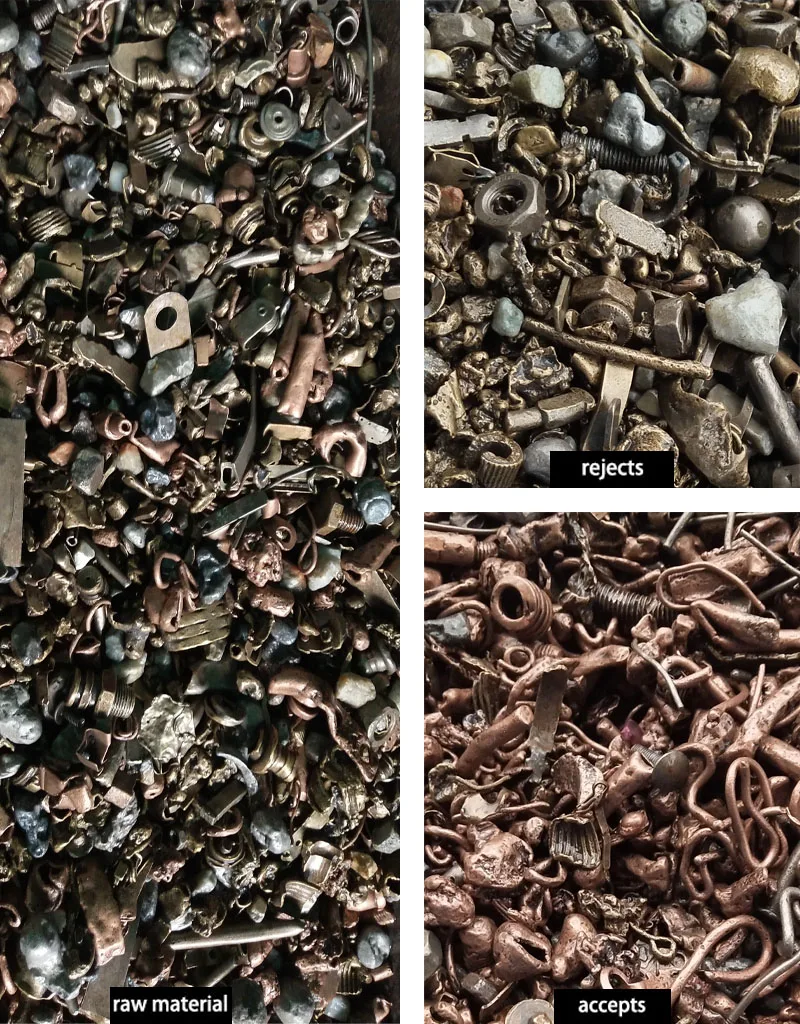 Optical Separating Machine With CCD Camera Sorting Copper/Brass/Aluminum