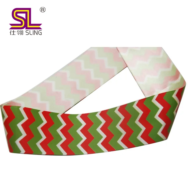 Stripe gift wrapping ribbon red blue yellow green custom Mauritius national flag ribbon