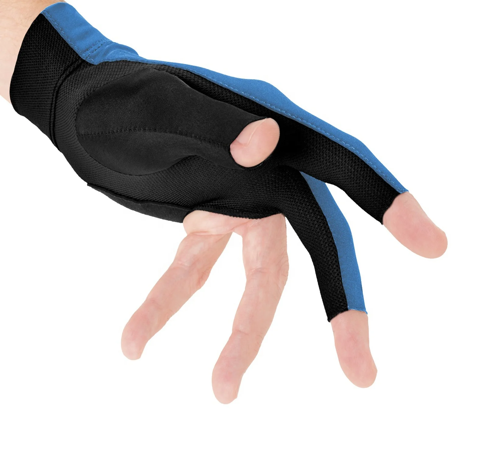 Customized Breathable low Price 3 Finger Billiard Gloves snooker Gloves pool gloves