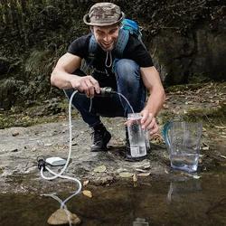 boating mountain hiking small water filter with pump